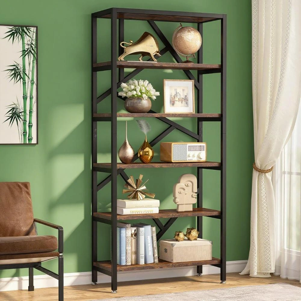 Modern Book Shelf Storage Cabinet with Doors, Organizational Bookcase for Living Room Bedroom