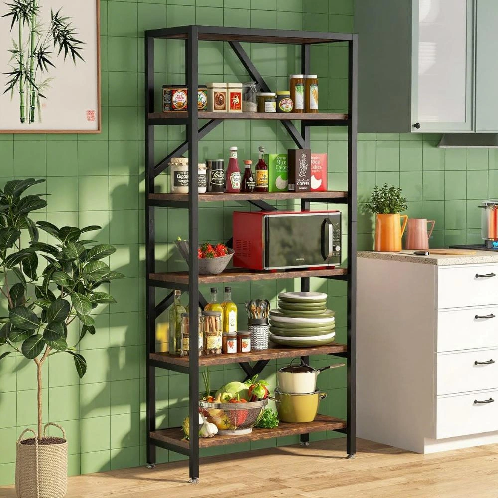Modern Book Shelf Storage Cabinet with Doors, Organizational Bookcase for Living Room Bedroom view 4
