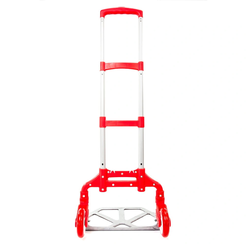 Portable Aluminium Cart Folding Dolly Push Truck Hand Collapsible Trolley Luggage Red view 11