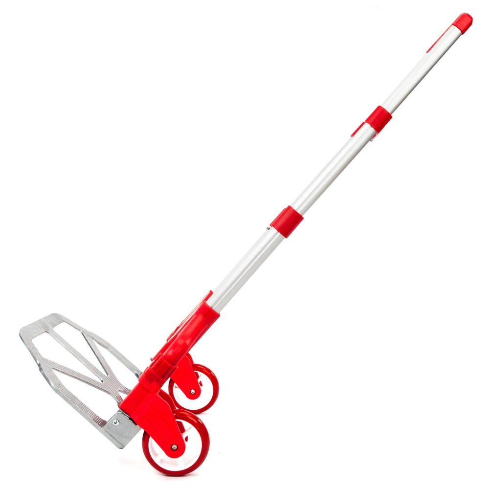 Portable Aluminium Cart Folding Dolly Push Truck Hand Collapsible Trolley Luggage Red view 13