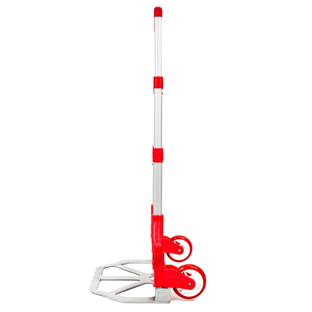 Portable Aluminium Cart Folding Dolly Push Truck Hand Collapsible Trolley Luggage Red view 15