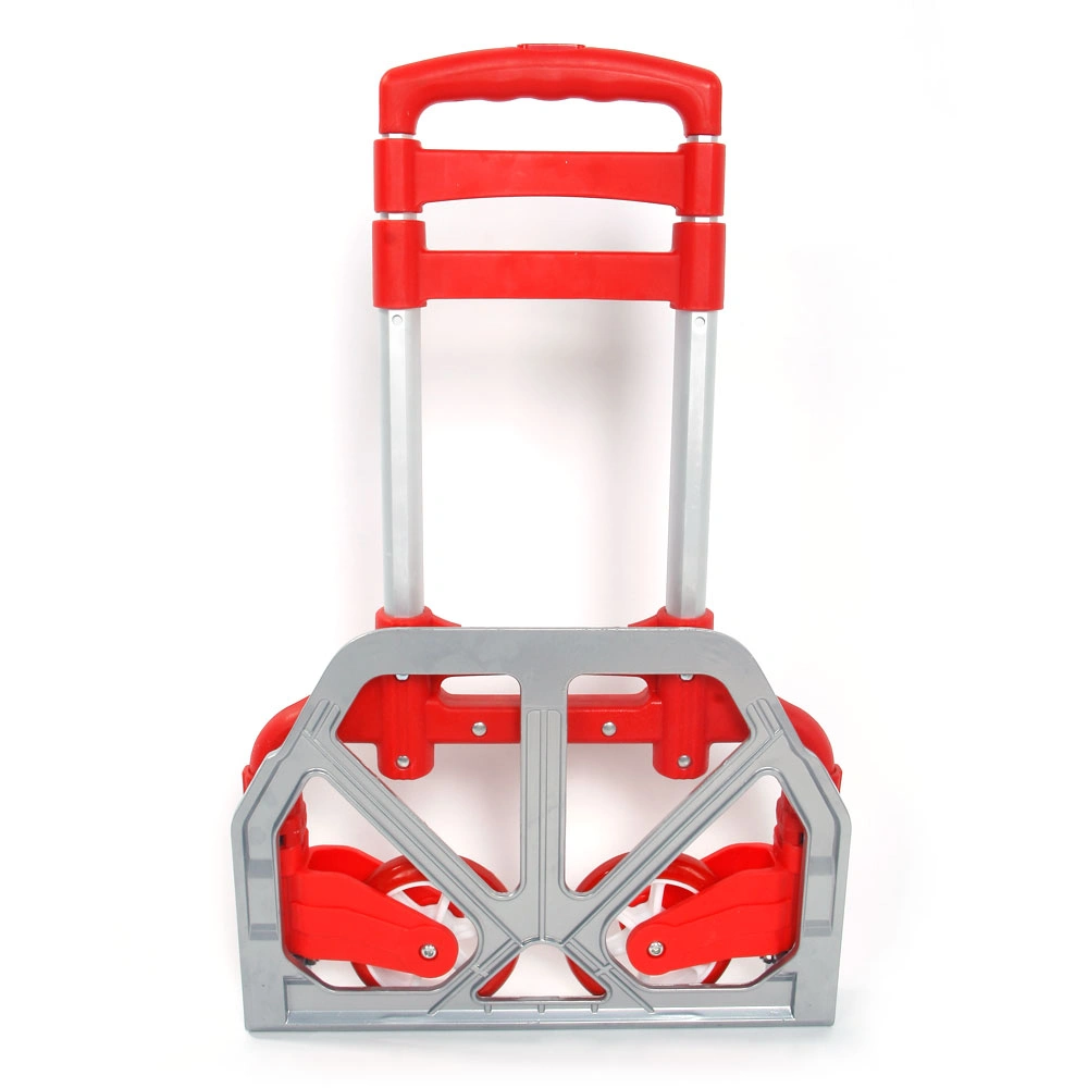 Portable Aluminium Cart Folding Dolly Push Truck Hand Collapsible Trolley Luggage Red view 21