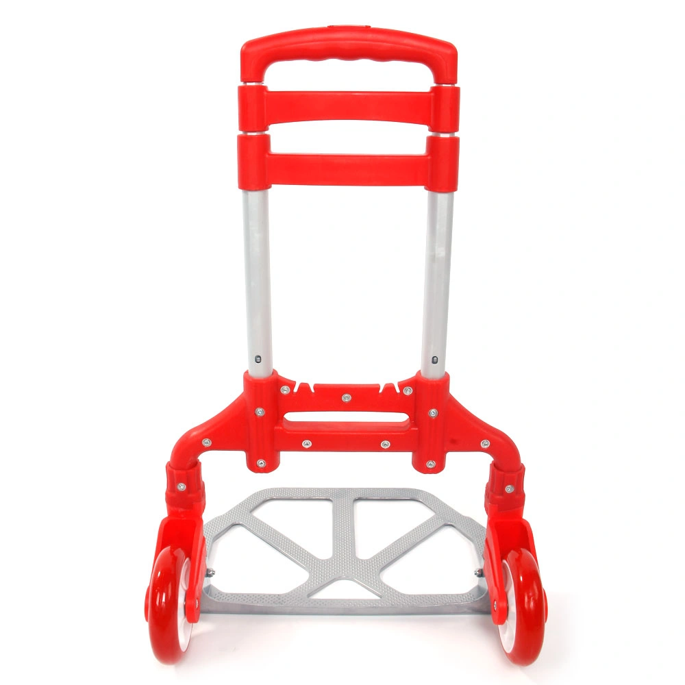 Portable Aluminium Cart Folding Dolly Push Truck Hand Collapsible Trolley Luggage Red view 23