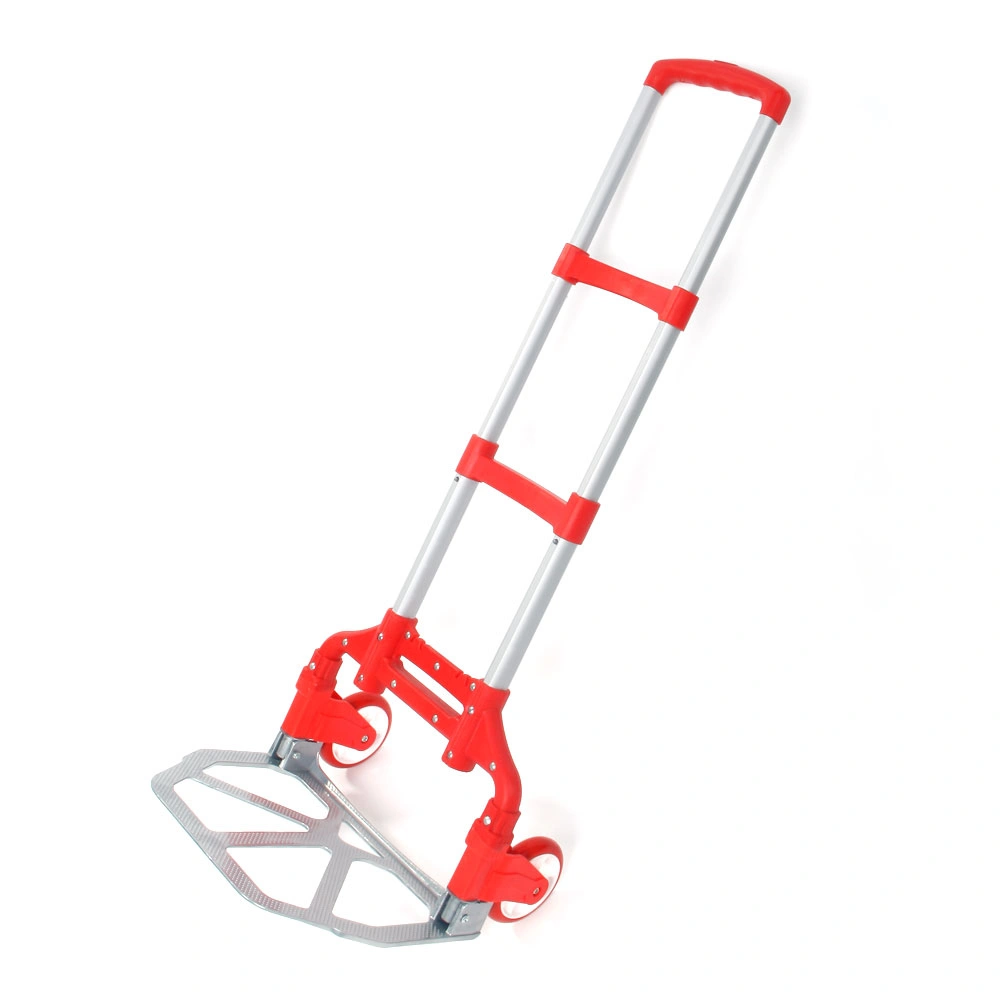Portable Aluminium Cart Folding Dolly Push Truck Hand Collapsible Trolley Luggage Red view 26