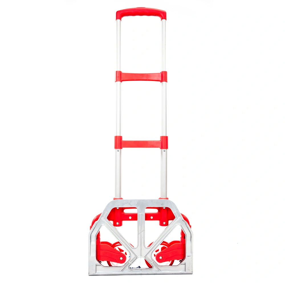 Portable Aluminium Cart Folding Dolly Push Truck Hand Collapsible Trolley Luggage Red view 8