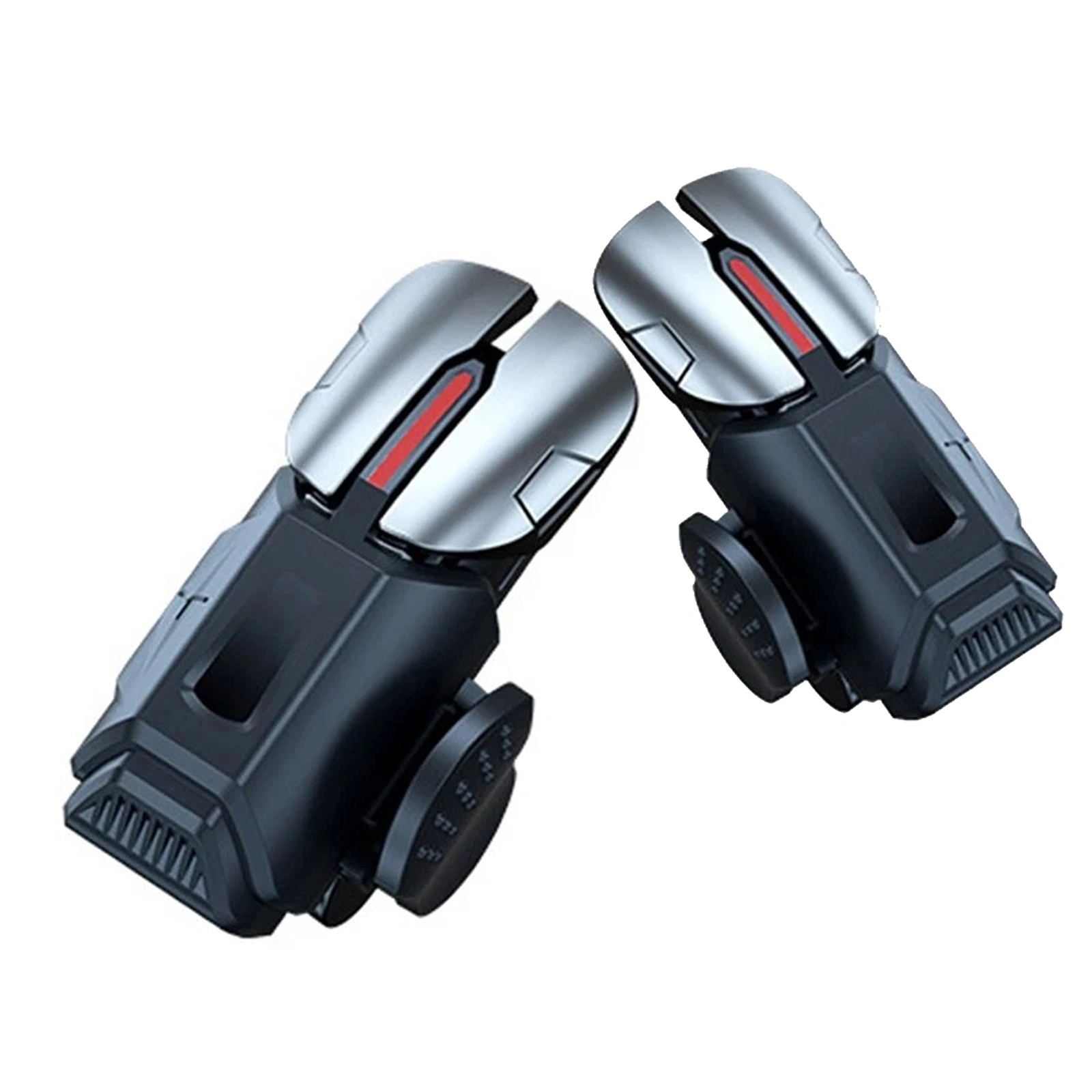 2PCS Mobile Game Trigger Fire Button + 2PCS Joystick Sticks for PUBG Mobile COD Call of Duty Controller Accessories