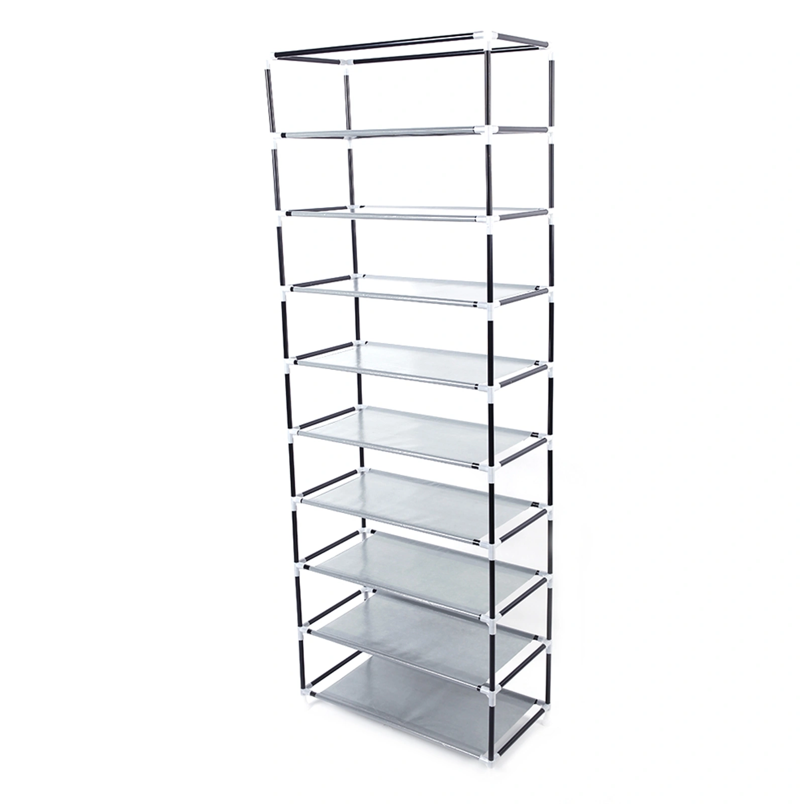 Fashionable Room-saving 9 Lattices Non-woven Fabric Shoe Rack Gray view 10