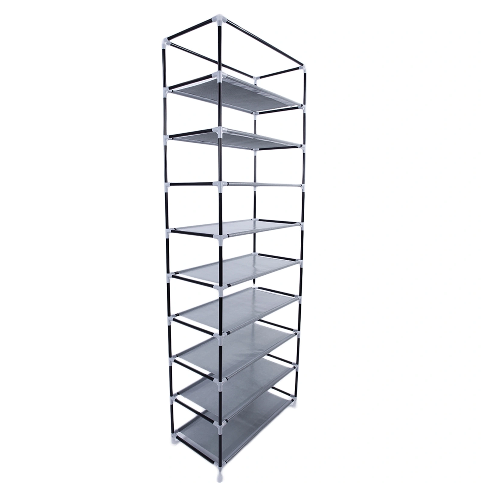 Fashionable Room-saving 9 Lattices Non-woven Fabric Shoe Rack Gray view 9