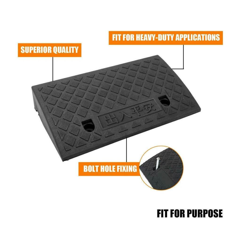 Heavy Duty Rubber Vehicle Ramp, Universal Car Bike Wheel Ramp, Non-Slip Loading Ramps for Curbs & Thresholds view 4