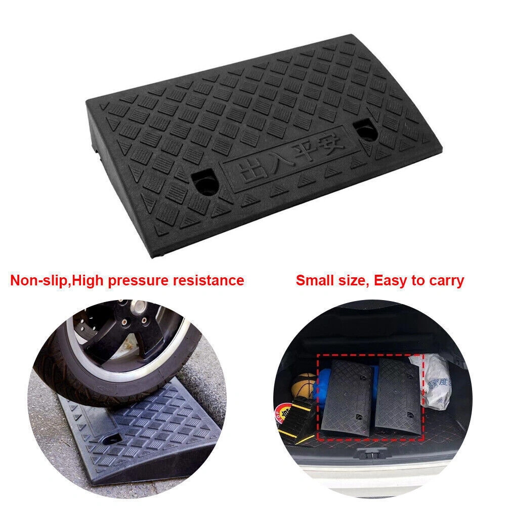 Heavy Duty Rubber Vehicle Ramp, Universal Car Bike Wheel Ramp, Non-Slip Loading Ramps for Curbs & Thresholds view 5