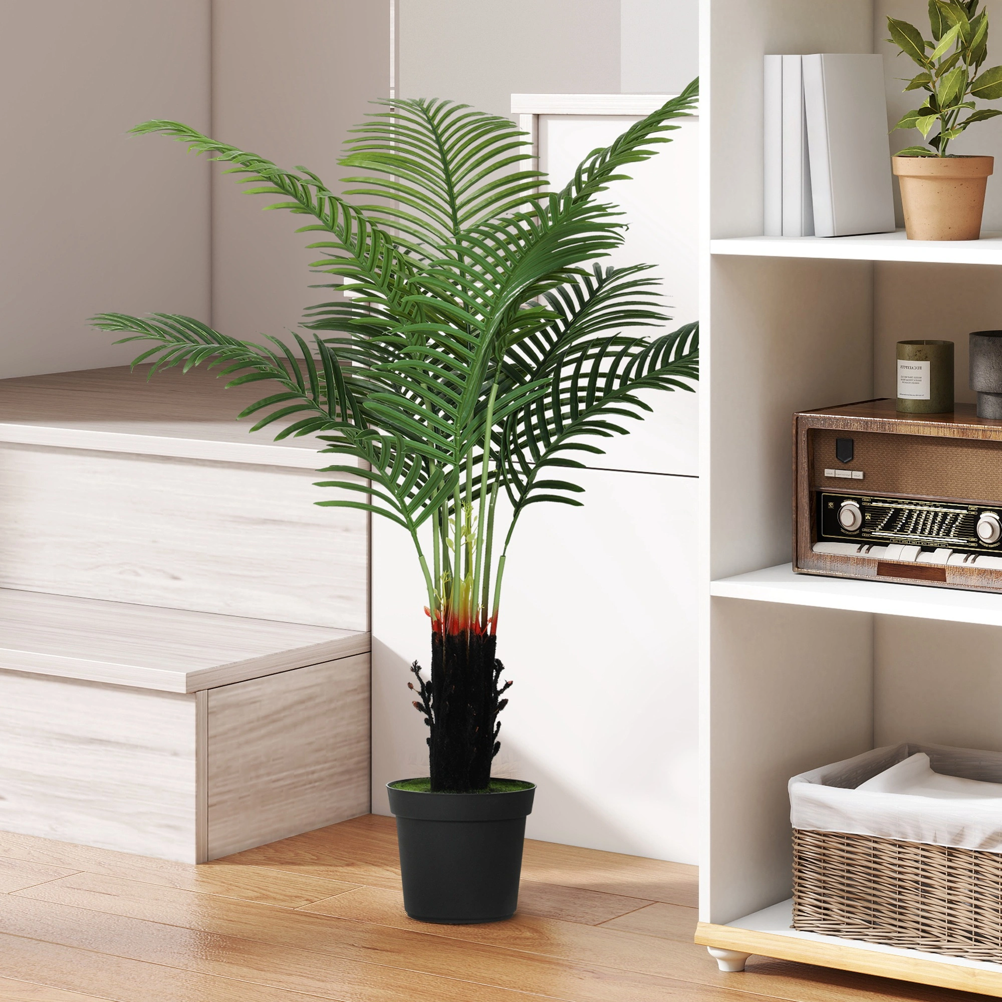7ft Artificial Areca Palm Tree with Pot Fake Palm Plant Indoor Outdoor Home Decor