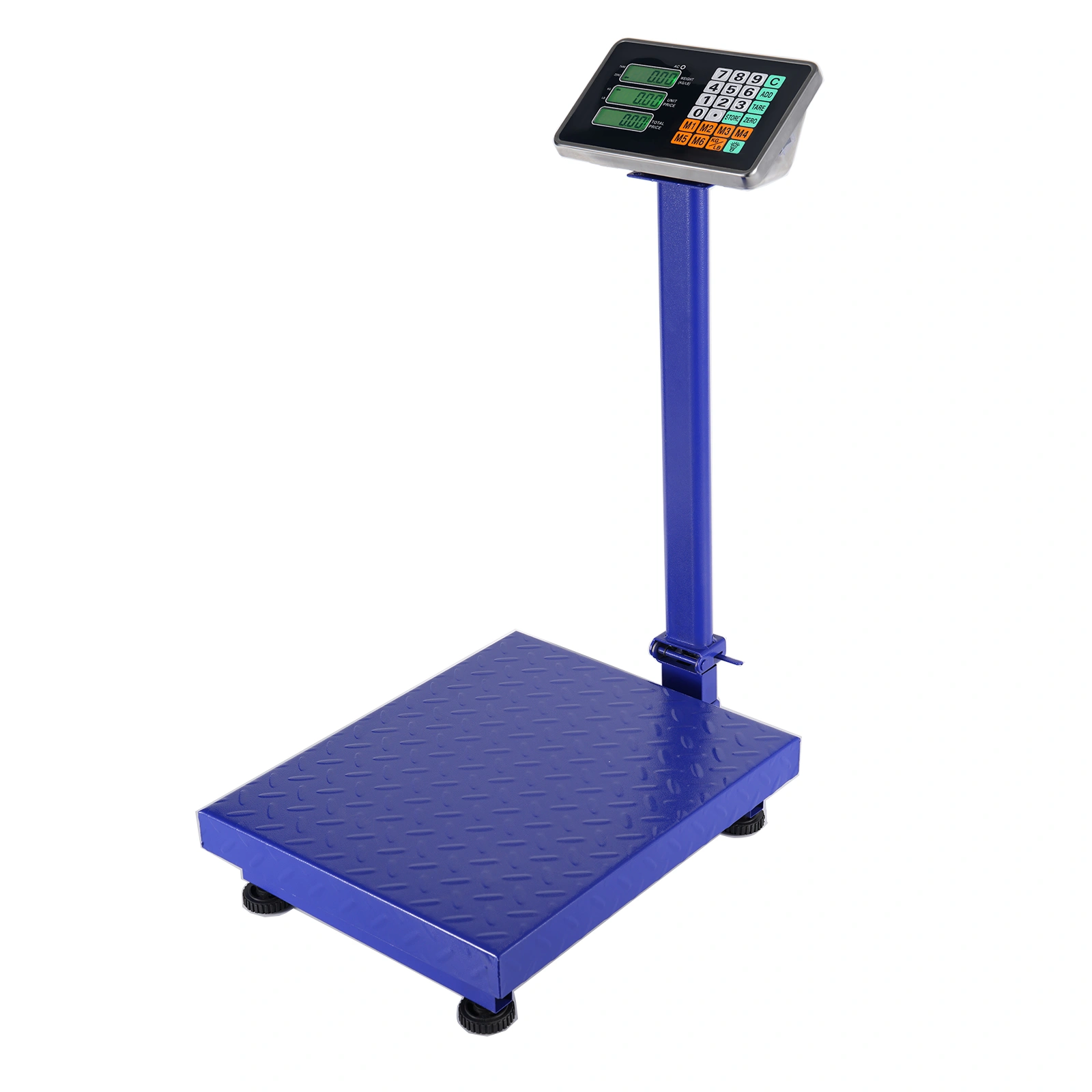 300KG/661lb Digital Floor Scale LCD Personal Postal Platform Bathroom Blue