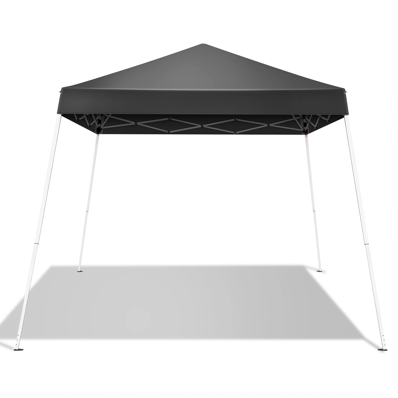 6x6ft Pop Up Canopy Tent, Outdoor Tent Canopy Foldable Portable Canopies for Camping, Patio, Easy Up Gazebo Canopy with Carry Bag Slant Legs, Dark Grey view 3