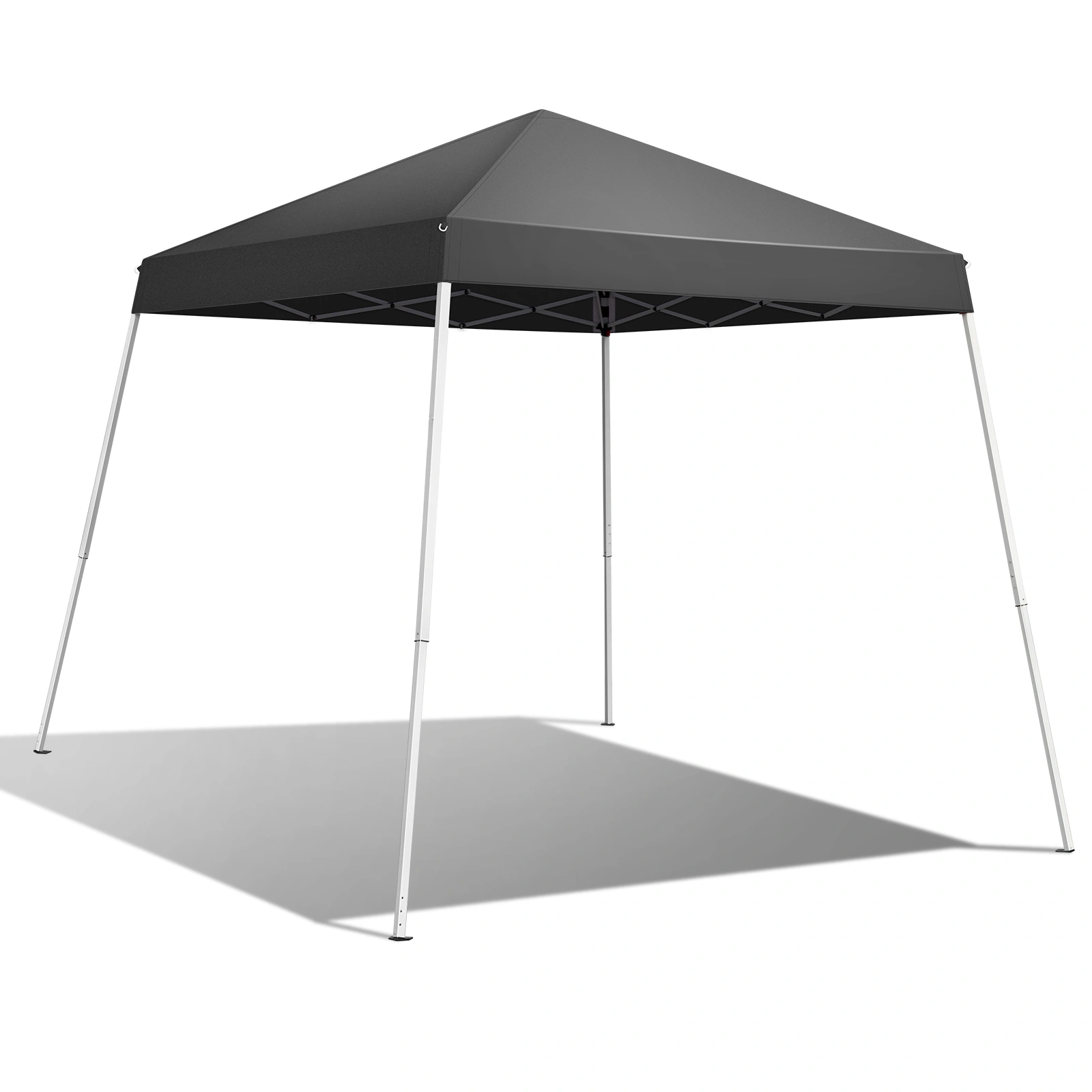 6x6ft Pop Up Canopy Tent, Outdoor Tent Canopy Foldable Portable Canopies for Camping, Patio, Easy Up Gazebo Canopy with Carry Bag Slant Legs, Dark Grey view 4