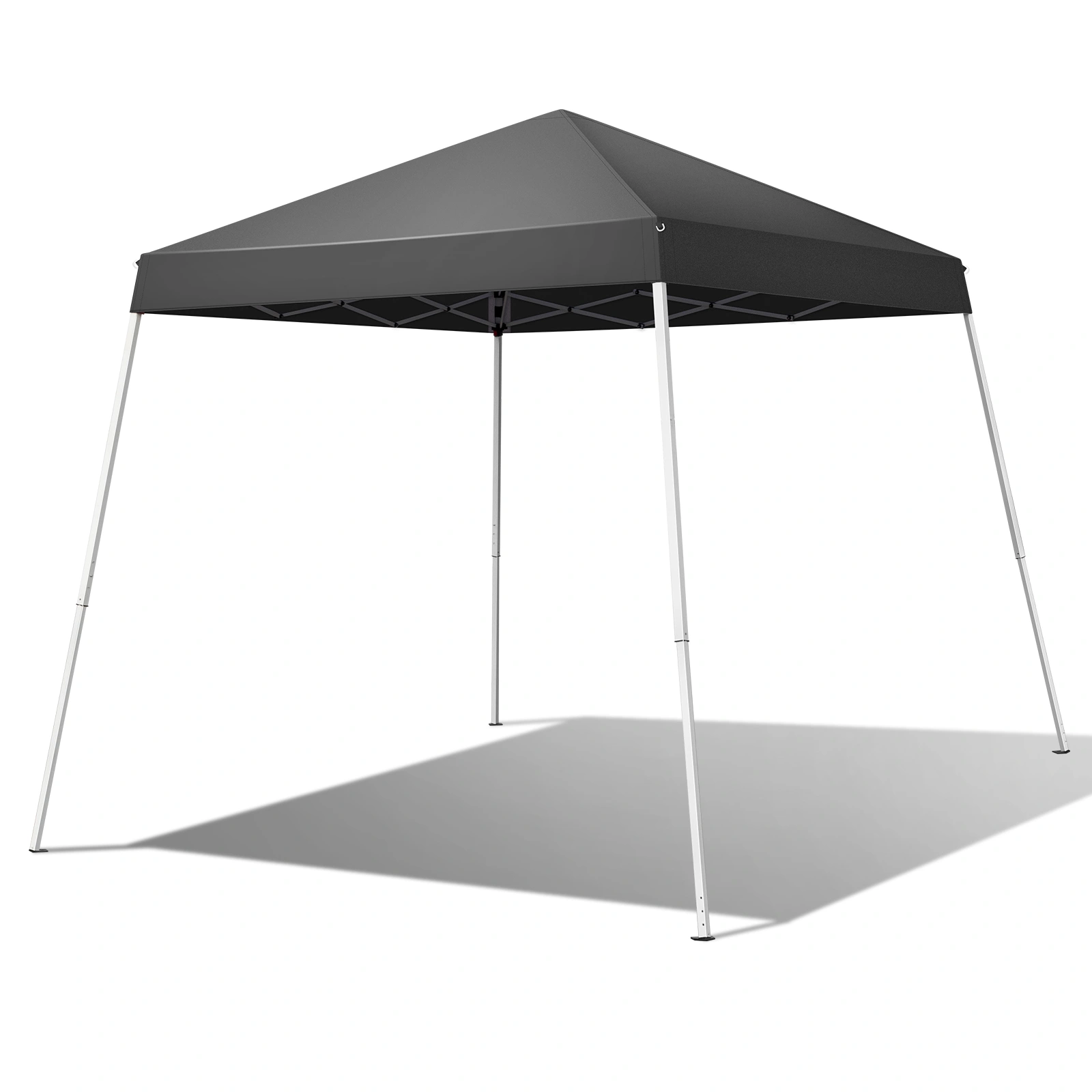 6x6ft Pop Up Canopy Tent, Outdoor Tent Canopy Foldable Portable Canopies for Camping, Patio, Easy Up Gazebo Canopy with Carry Bag Slant Legs, Dark Grey view 5