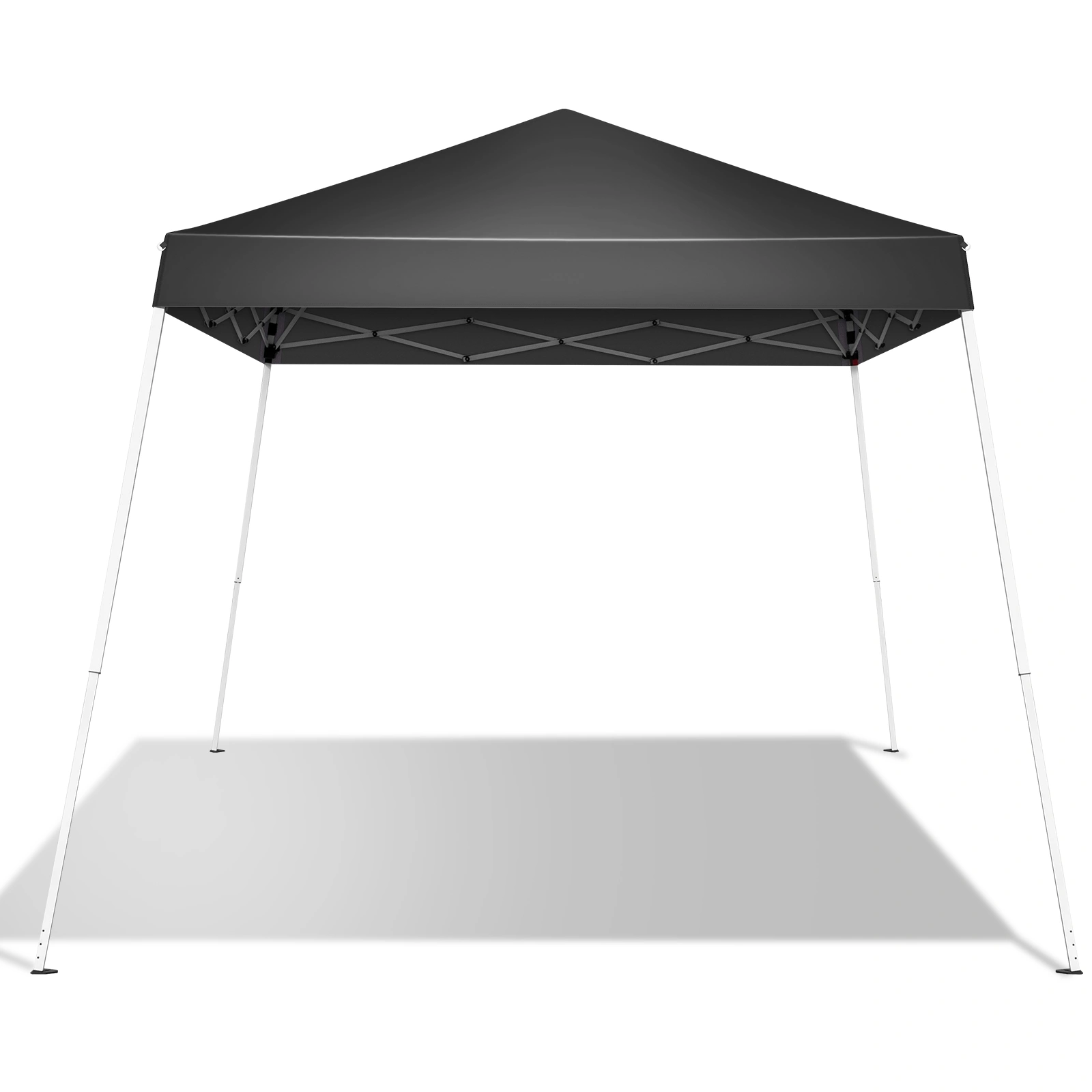 6x6ft Pop Up Canopy Tent, Outdoor Tent Canopy Foldable Portable Canopies for Camping, Patio, Easy Up Gazebo Canopy with Carry Bag Slant Legs, Dark Grey view 6