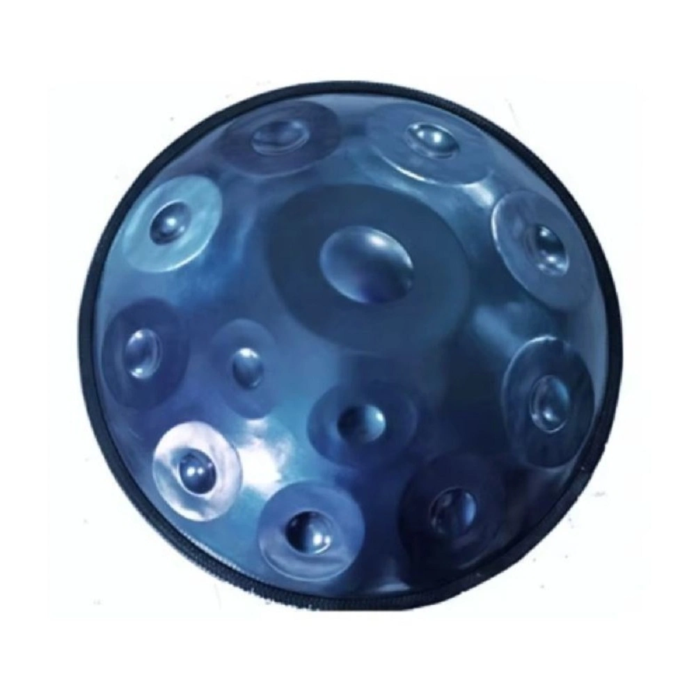 22 Inch 12 Notes Blue Handpan Drum, Steel Tongue Drum Percussion Instrument, Solid Color Handpan Music Instrument