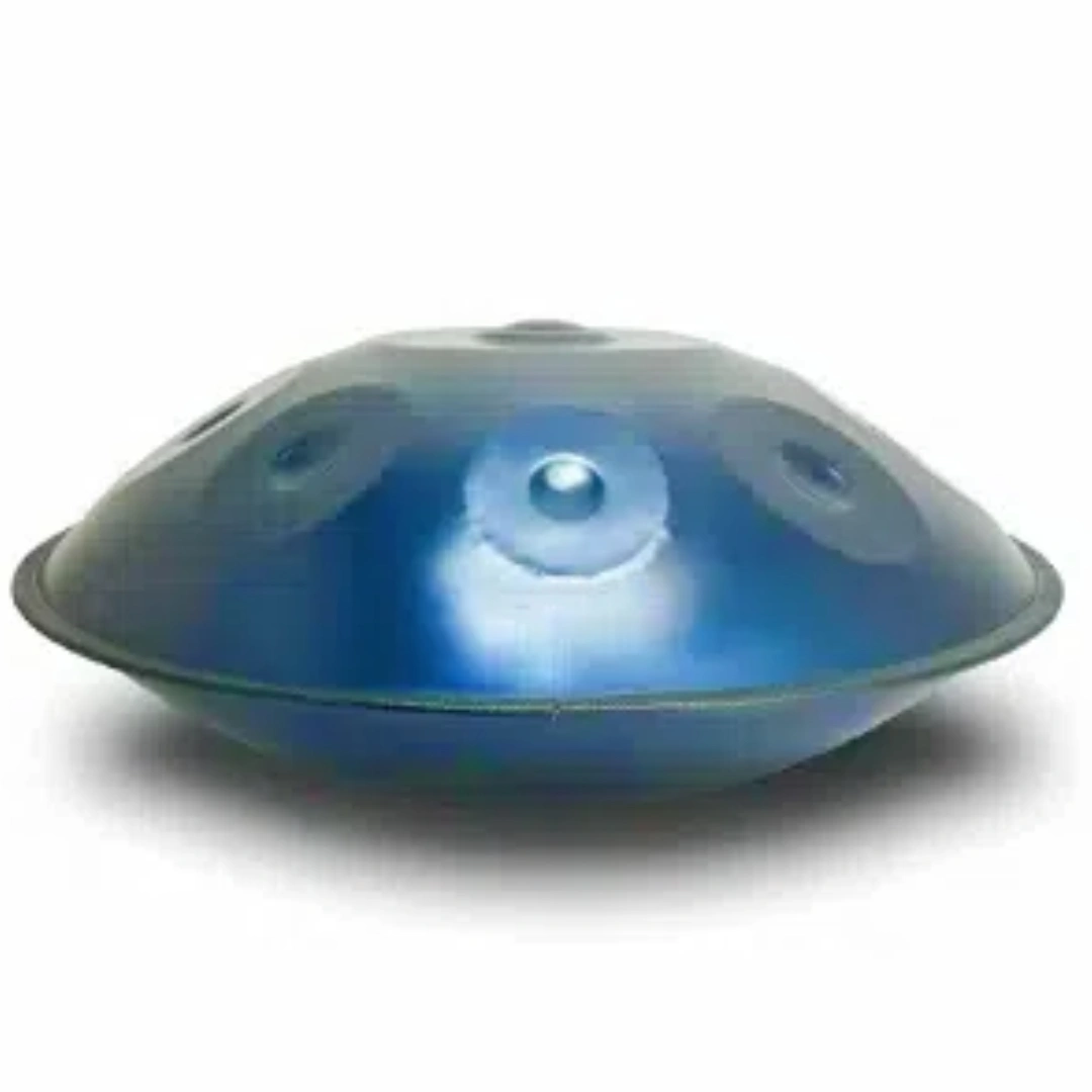 22 Inch 12 Notes Blue Handpan Drum, Steel Tongue Drum Percussion Instrument, Solid Color Handpan Music Instrument view 2