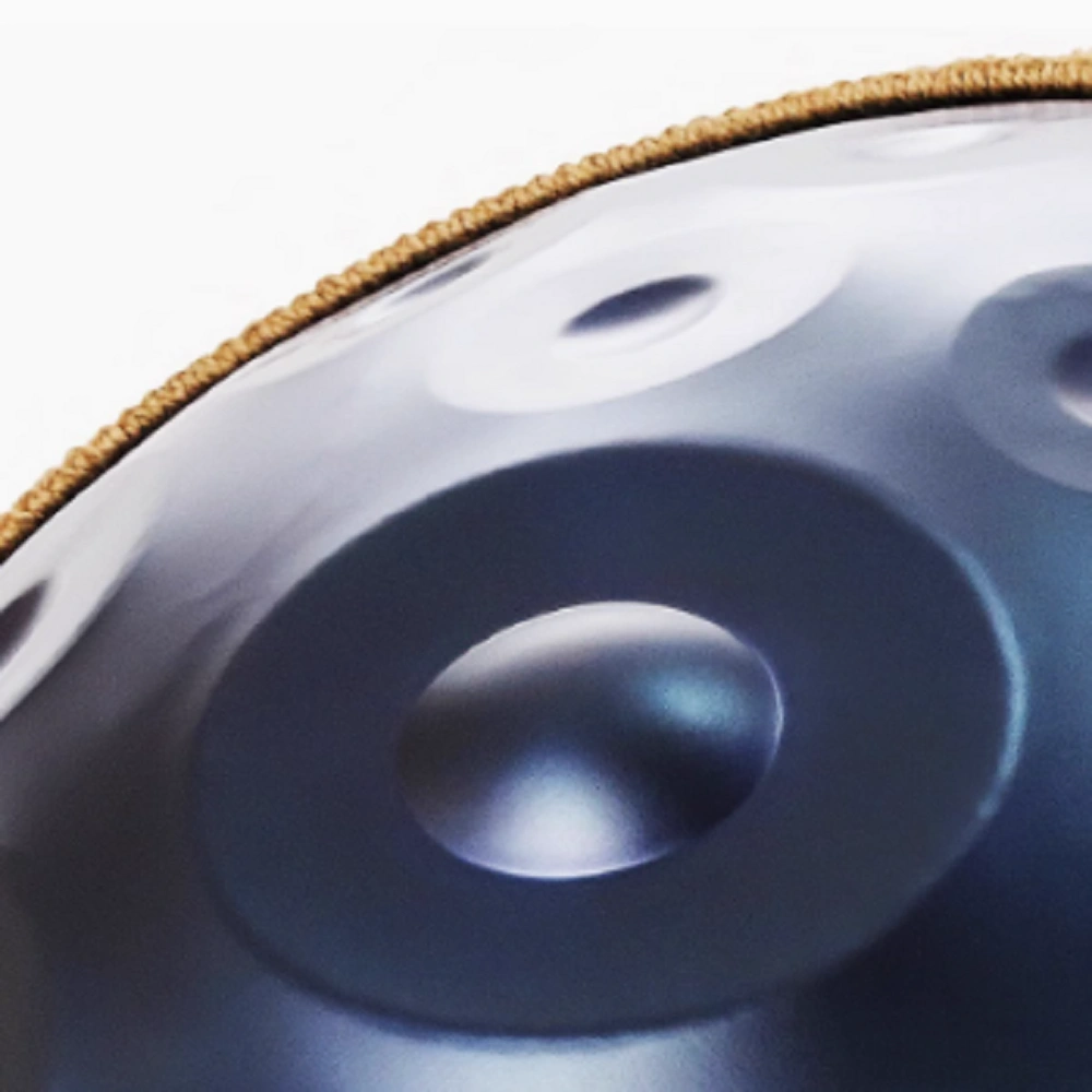 22 Inch 12 Notes Blue Handpan Drum, Steel Tongue Drum Percussion Instrument, Solid Color Handpan Music Instrument view 3