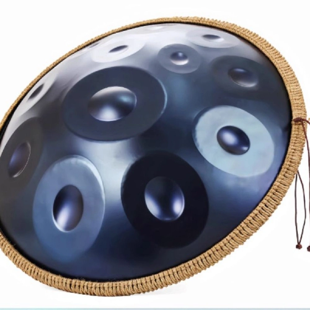 22 Inch 12 Notes Blue Handpan Drum, Steel Tongue Drum Percussion Instrument, Solid Color Handpan Music Instrument view 4