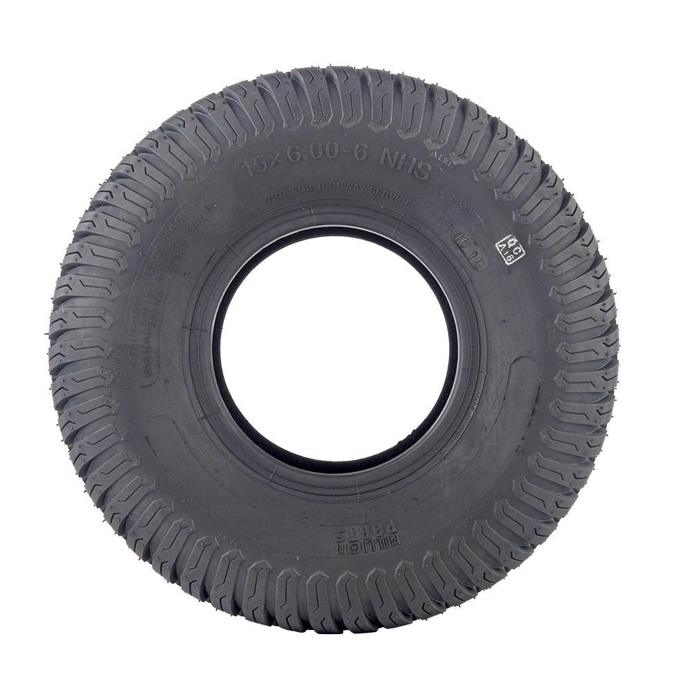 2 Pack 15x6.00-6 Tubeless Turf Tires 4 Ply Lawn Mower Tractor Tire Replacement view 3
