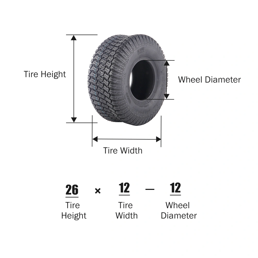 2 Pack 15x6.00-6 Tubeless Turf Tires 4 Ply Lawn Mower Tractor Tire Replacement view 8