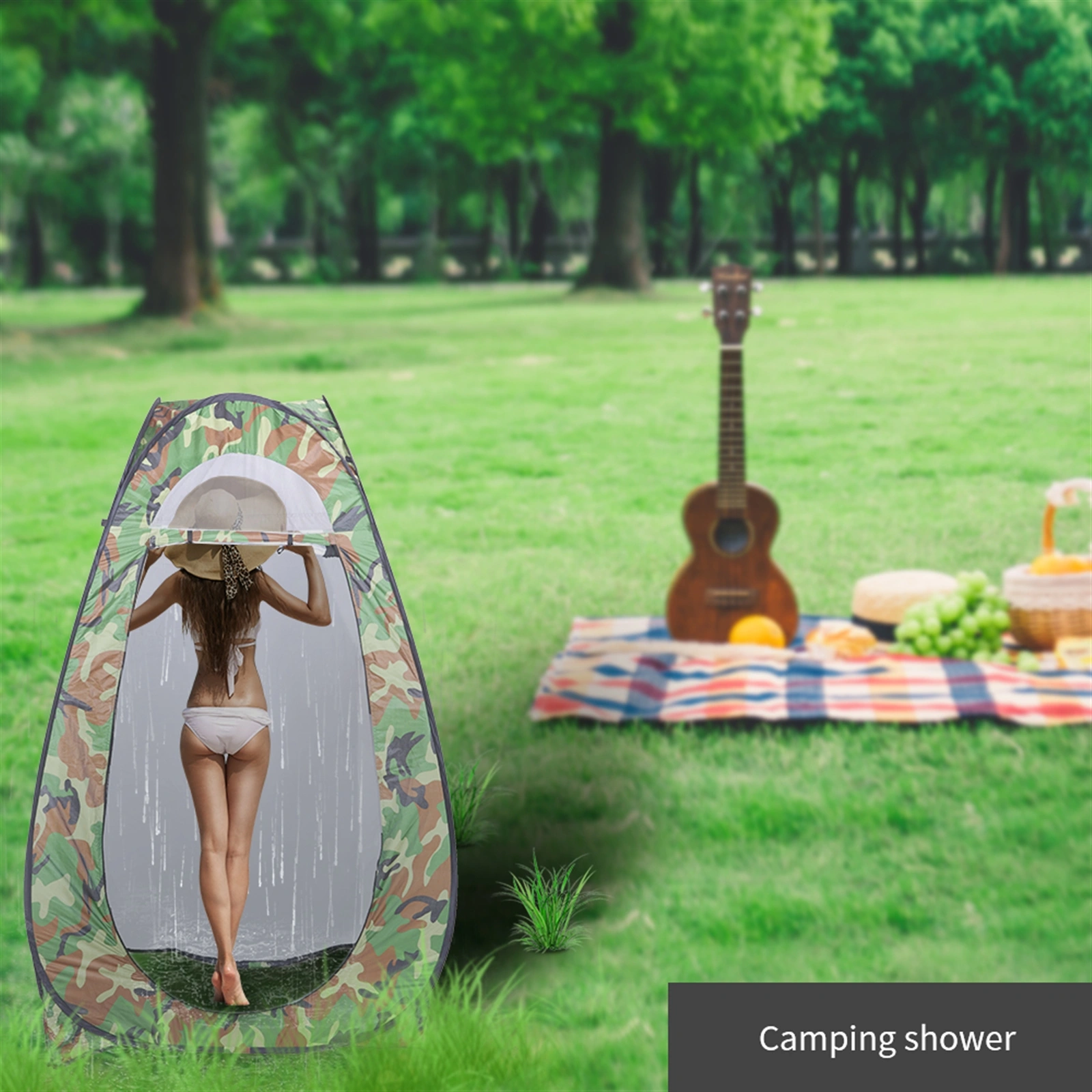 Pop Up Shower Tent Instant Portable Outdoor Privacy Changing Room Toilet Camping Cabin Waterproof view 11