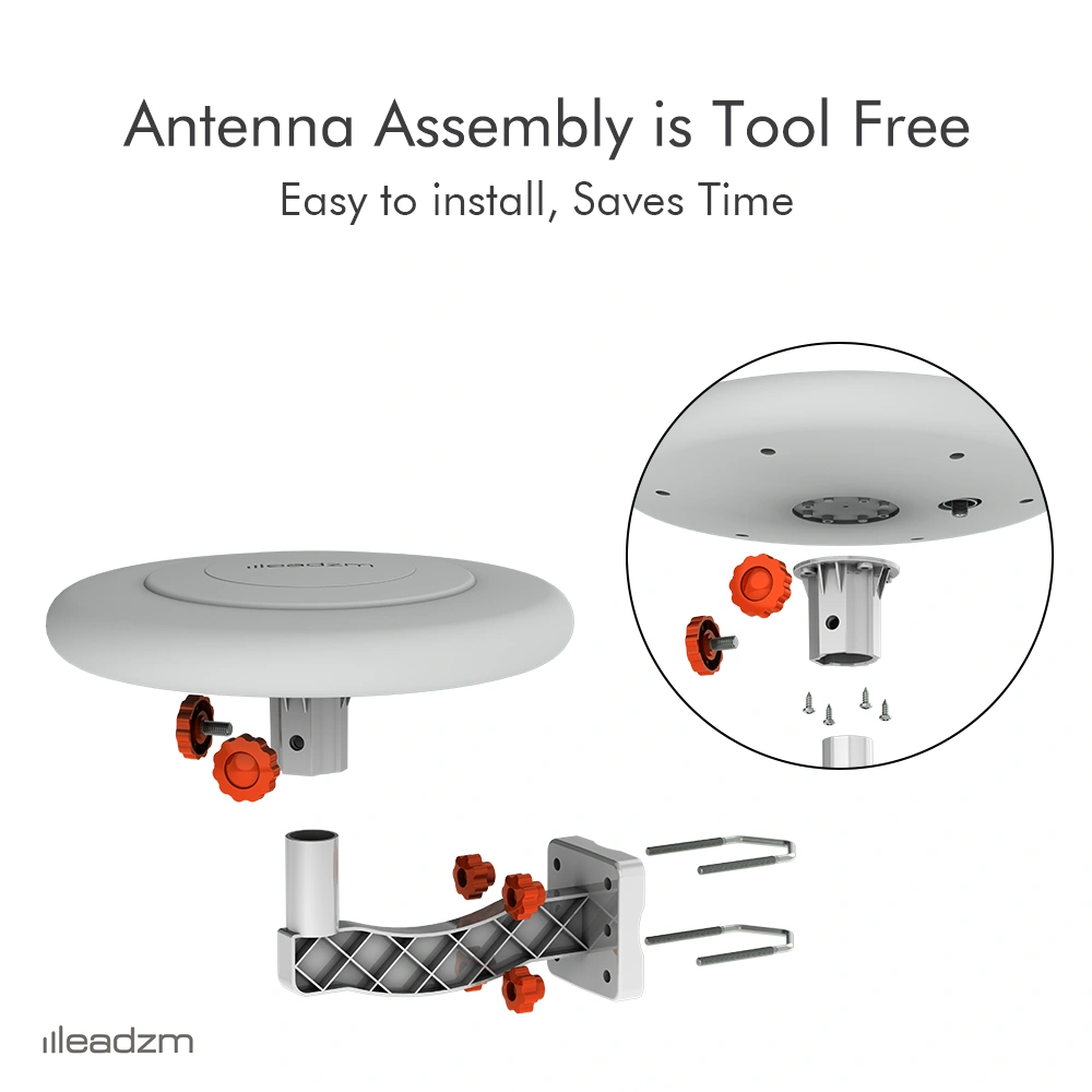 Leadzm TA-A1 150 Miles TV Antenna Outdoor Omni-directional 360 Degree Reception view 12