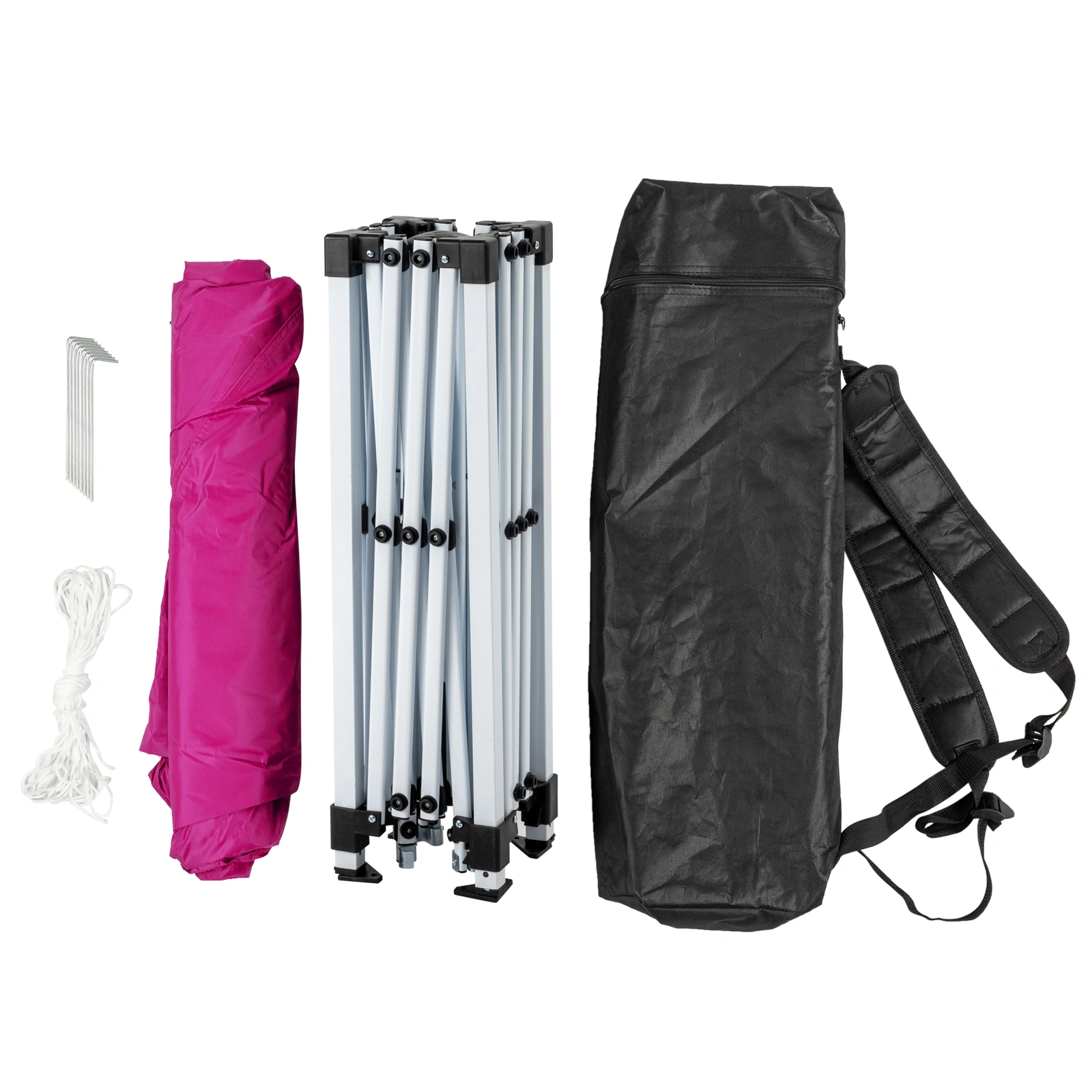 6x6ft Pop Up Canopy Tent, Outdoor Tent Canopy Foldable Portable Canopies for Camping, Patio, Easy Up Gazebo Canopy with Carry Bag Slant Legs,pink view 8
