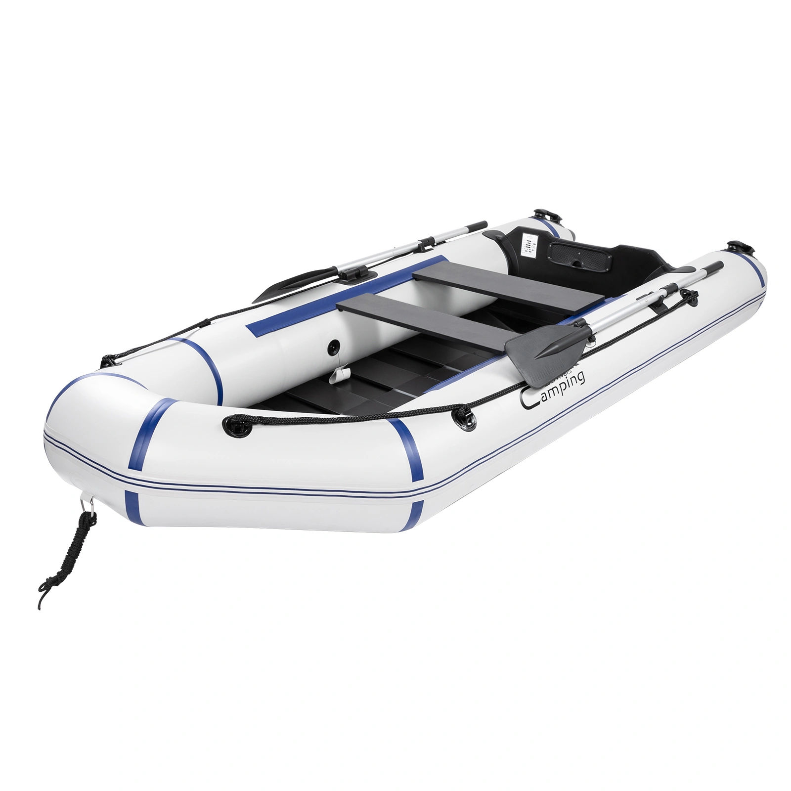 10ft PVC Inflatable Assault Boat for Adults, 330kg Capacity Water Camping Raft, Off-White view 3