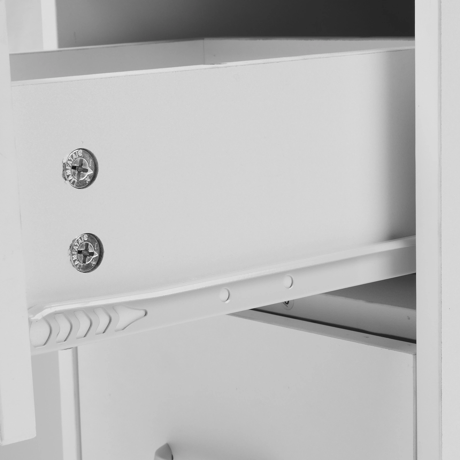 MDF Single Door 4 Drawers With Fan White Nail Table view 7
