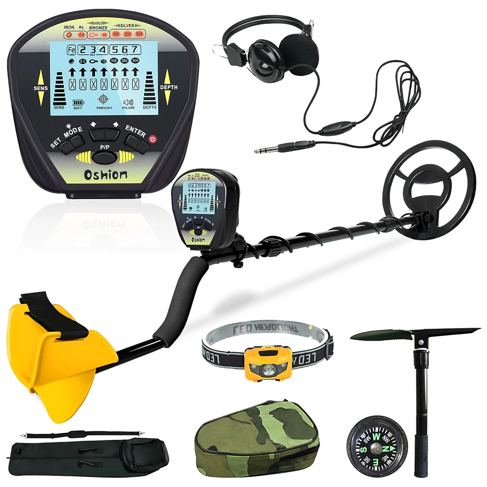 New Metal Detector Discrimination Mode Waterproof LCD 10inch Metal Finder Treasures Seeking Tool w/Shovel ,Bag ,Headphone And Head Lamp view 3