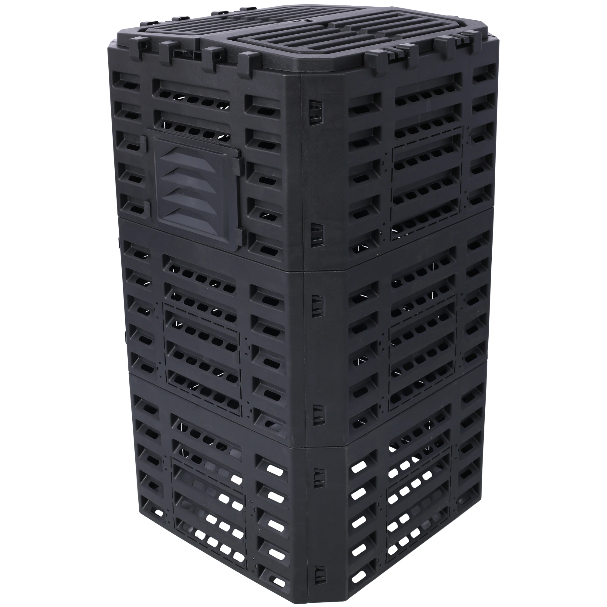 Garden Composter Bin Made from Recycled Plastic – 132 Gallons (500Liter) Large Compost Bin - Create Fertile Soil with Easy Assembly, Lightweight, Aerating Outdoor Compost Box view 6