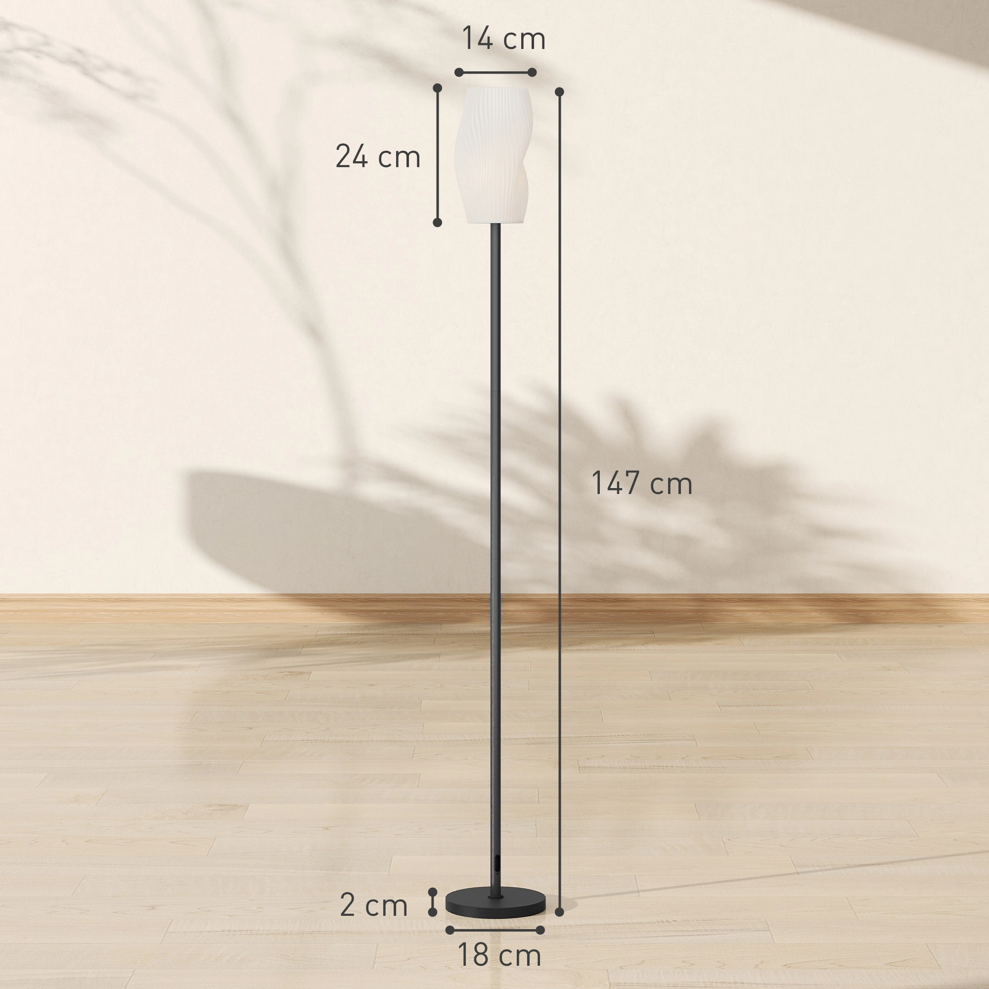 Minimalist Floor Lamp | Sleek Standing Light with Base for Home, Office, Bedroom Decor view 4
