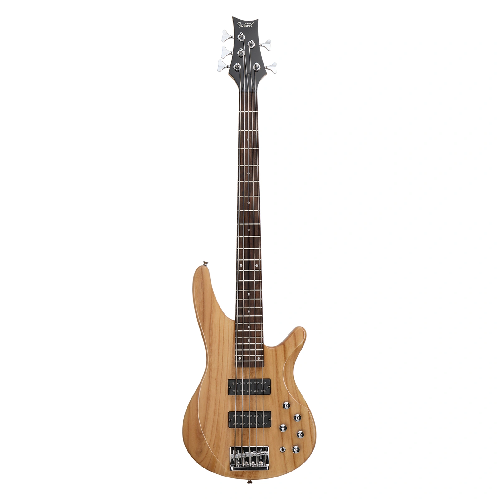 44 Inch GIB 5 String H-H Pickup Laurel Wood Fingerboard Electric Bass Guitar with Bag and other Accessories Burlywood view 10