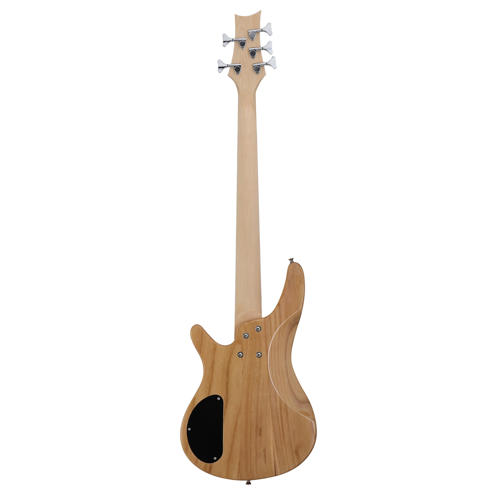 44 Inch GIB 5 String H-H Pickup Laurel Wood Fingerboard Electric Bass Guitar with Bag and other Accessories Burlywood view 9