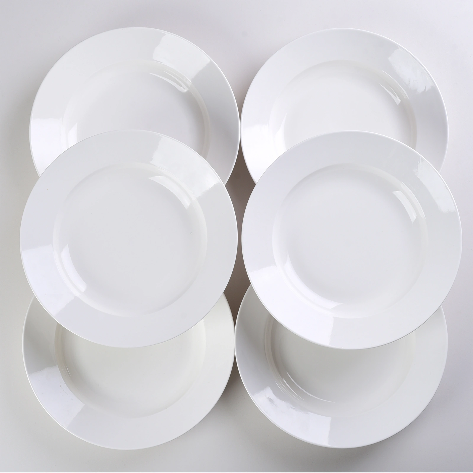 White Dinner Plates Set of 6, 9 Inch Salad Serving Modern Round Dishes - Dishwasher, Microwave, Oven Safe, Scratch Resistant, Smooth Glaze view 12