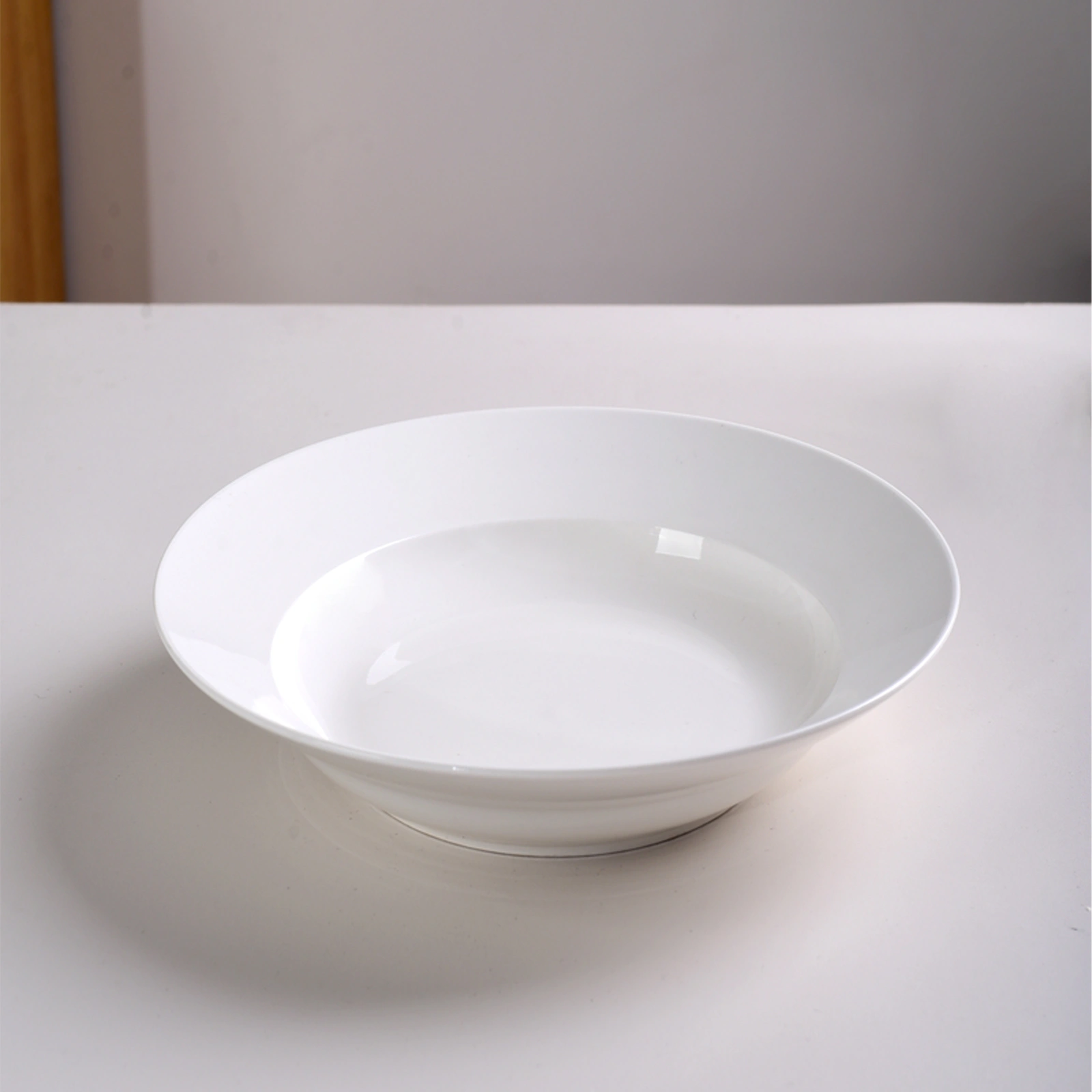 White Dinner Plates Set of 6, 9 Inch Salad Serving Modern Round Dishes - Dishwasher, Microwave, Oven Safe, Scratch Resistant, Smooth Glaze view 3