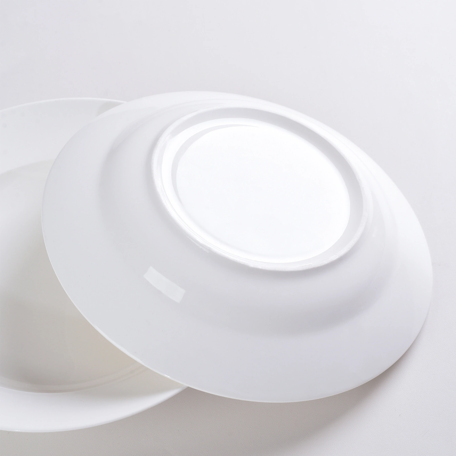 White Dinner Plates Set of 6, 9 Inch Salad Serving Modern Round Dishes - Dishwasher, Microwave, Oven Safe, Scratch Resistant, Smooth Glaze view 8