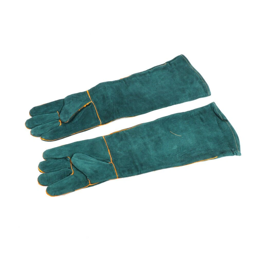 62cm Anti-Bite Pet Training Gloves, Double Layer Leather Reptile Handling Protective Gloves for Dog Vet view 3