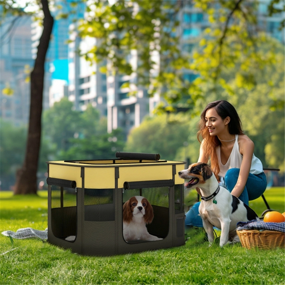 Portable Pet Carrier Bag for Small Dogs & Cats, Soft Sided Travel Backpack with Airline Approved Design, Comfortable and Ventilated, Black view 2