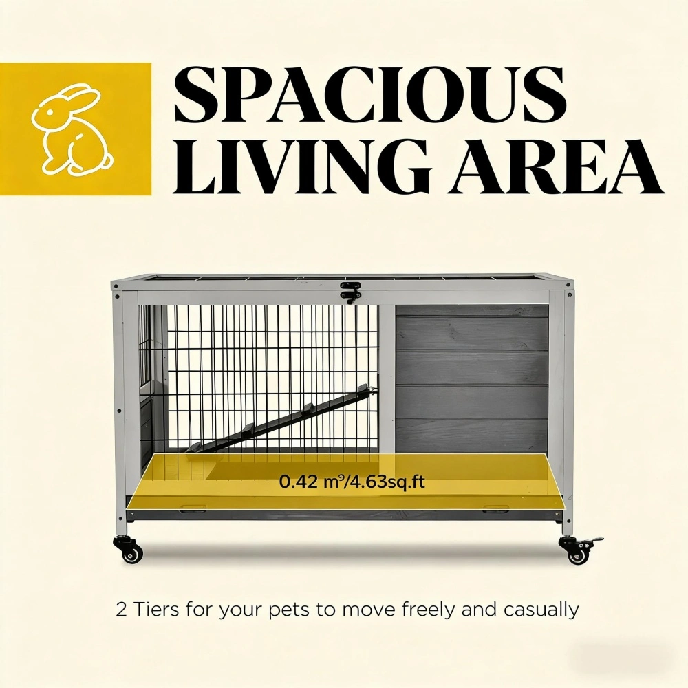Small Animal Playpen Cage for Rabbits Guinea Pigs Ferrets Multi-Level Activity Pen view 4