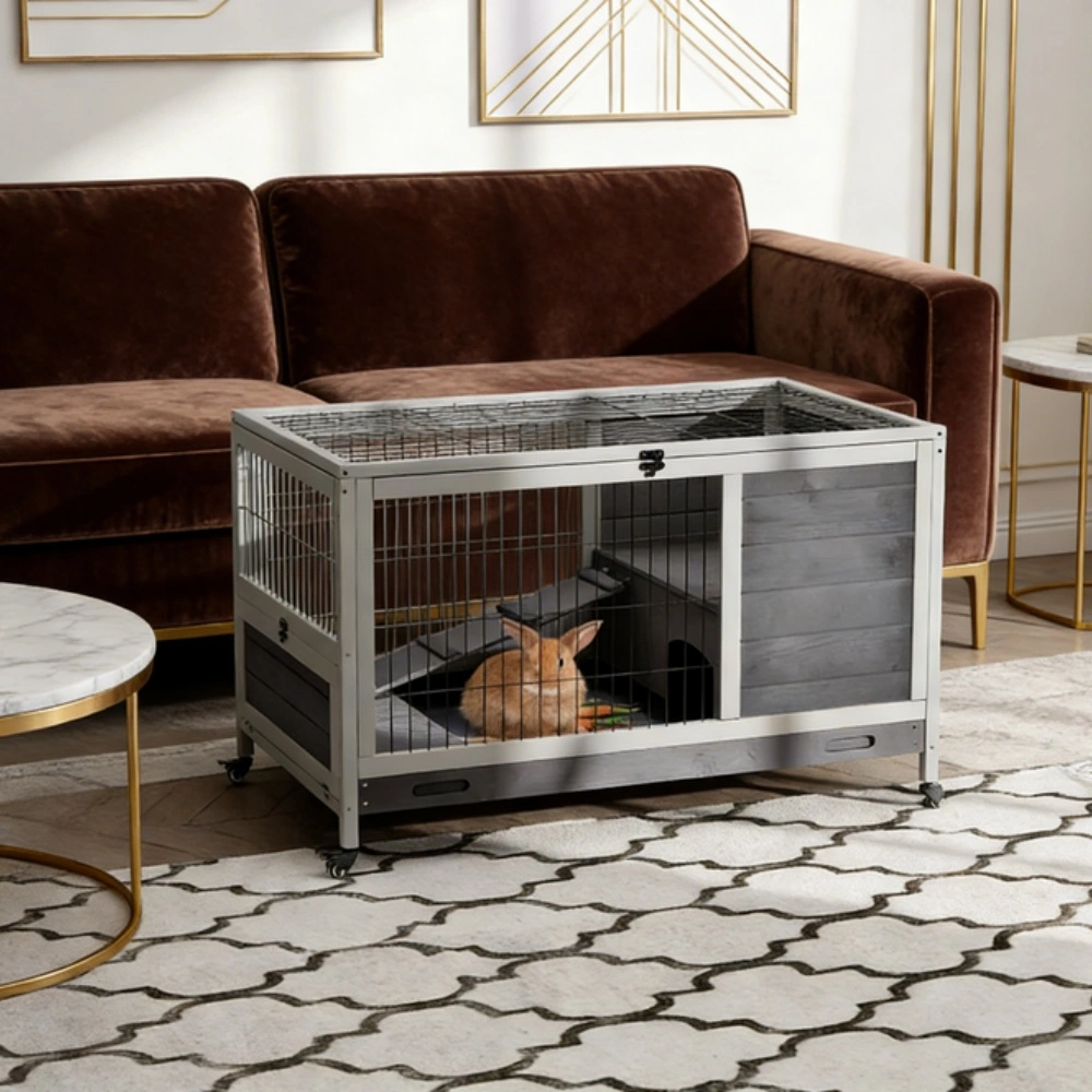 Small Animal Playpen Cage for Rabbits Guinea Pigs Ferrets Multi-Level Activity Pen view 8