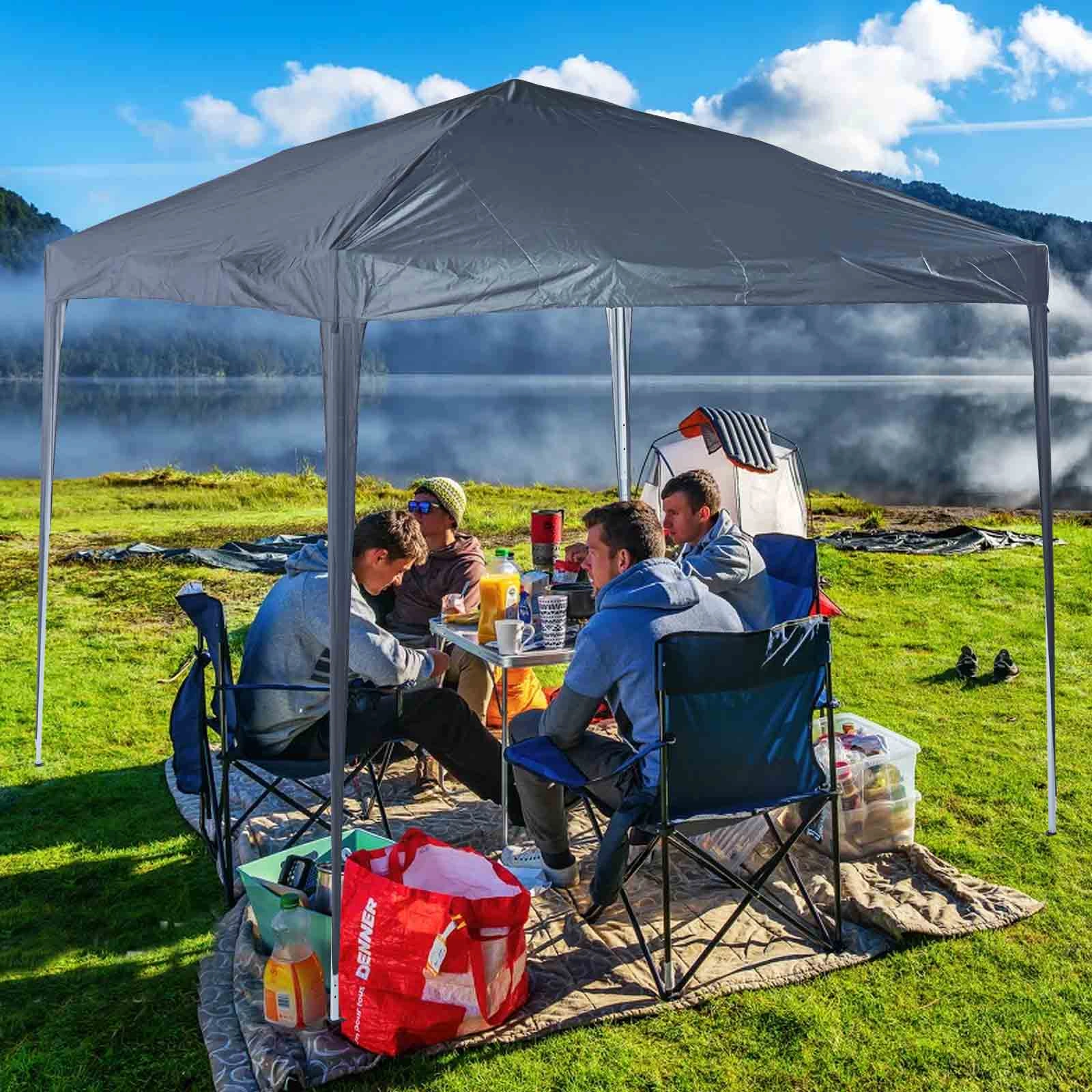2m x 2m Pop Up Gazebo Outdoor Garden Shelter Canopy, PVC Coated Frame with Travel Carry Bag view 3