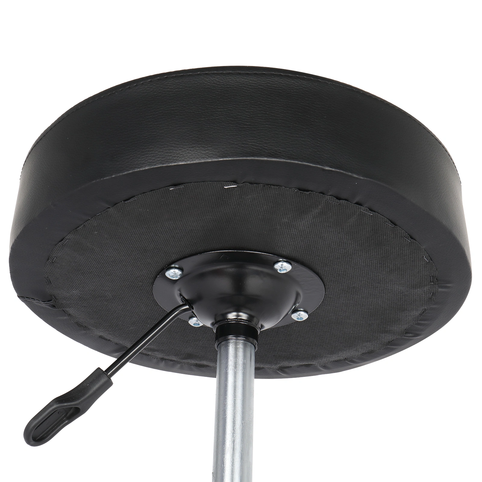 Round Stool Plastic Arch Feet Rotation Bar Stool Black view 5