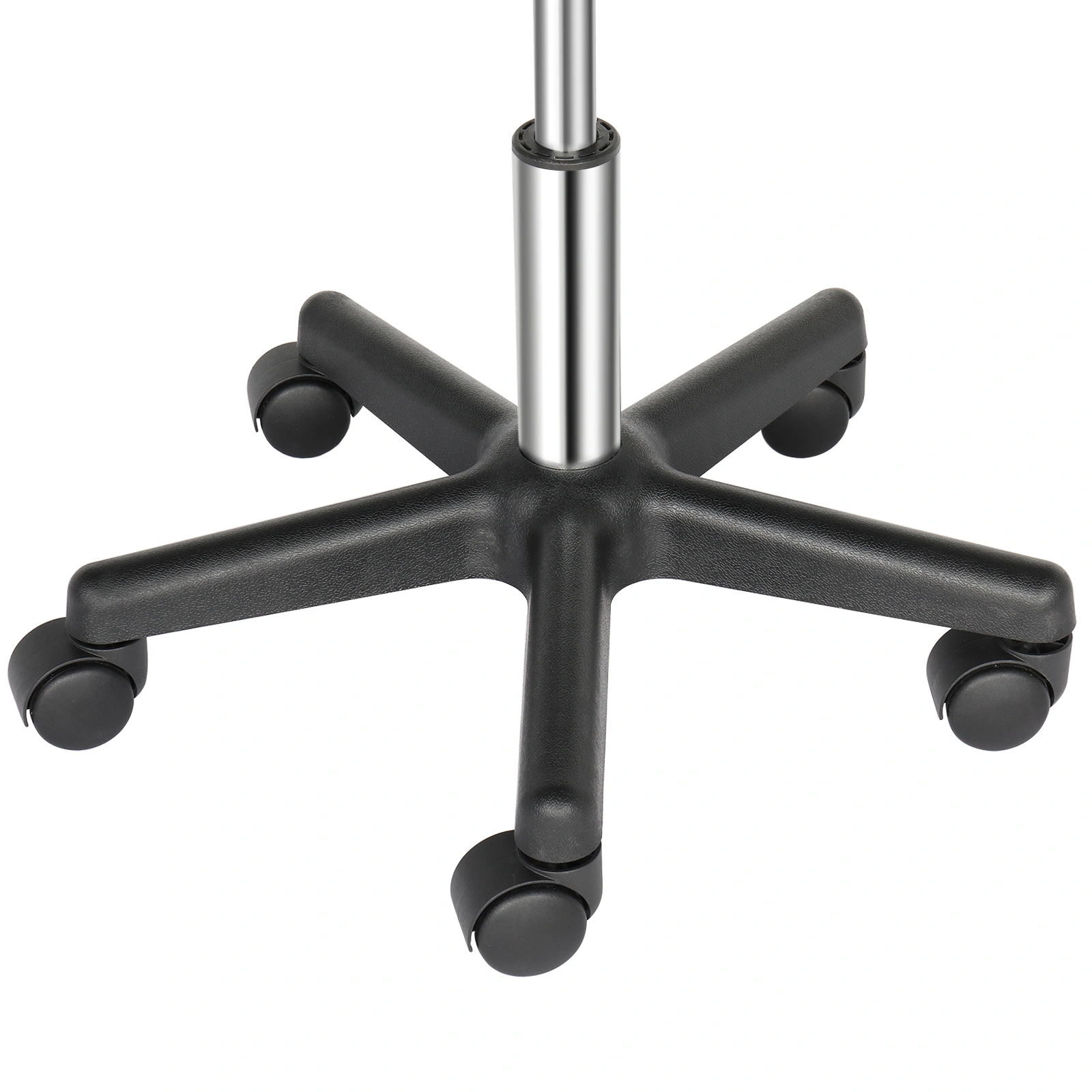 Round Stool Plastic Arch Feet Rotation Bar Stool Black view 7