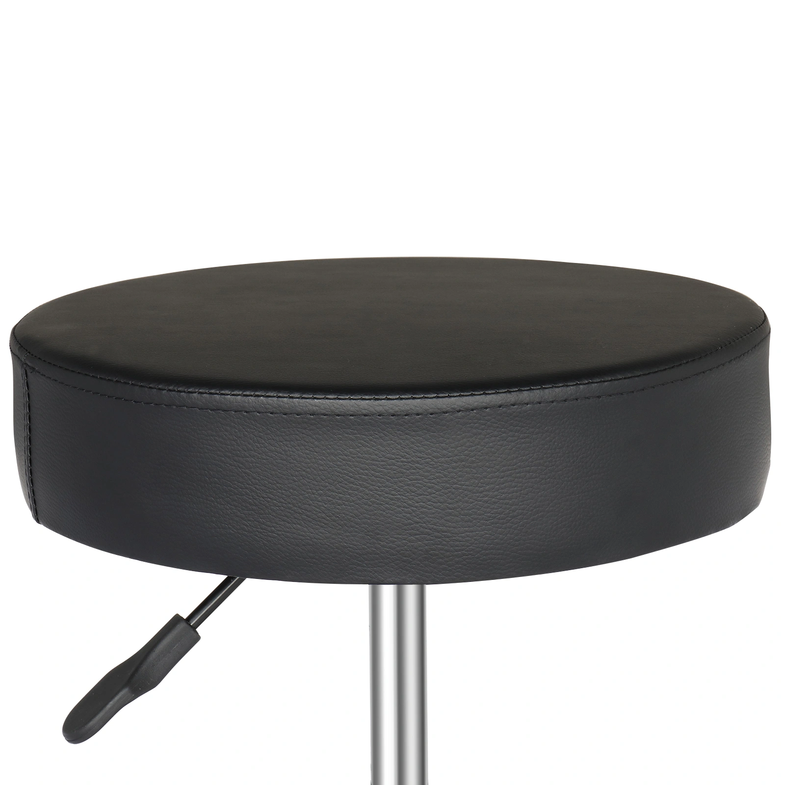 Round Stool Plastic Arch Feet Rotation Bar Stool Black view 8
