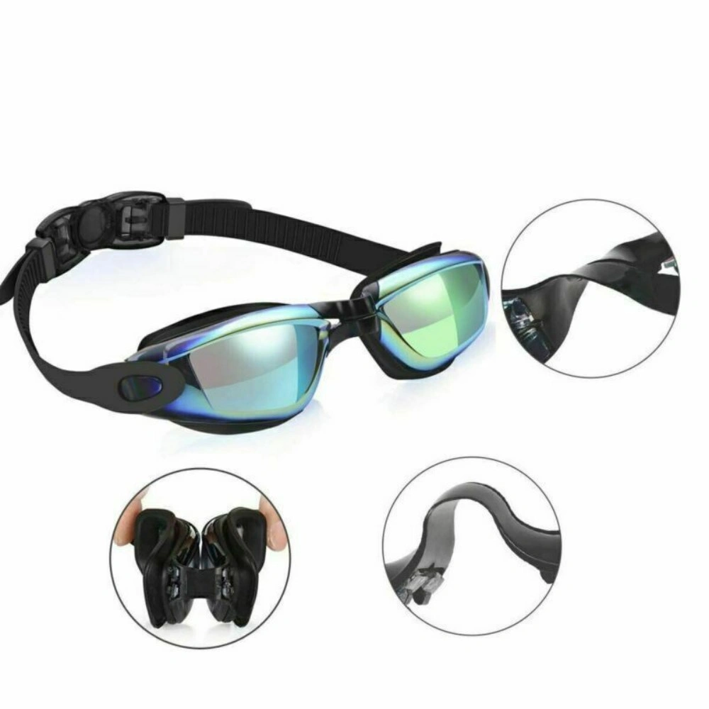 Adjustable Anti-Fog Swimming Goggles Ultra-Clear Vision Trunks for Men Women Adult Kids