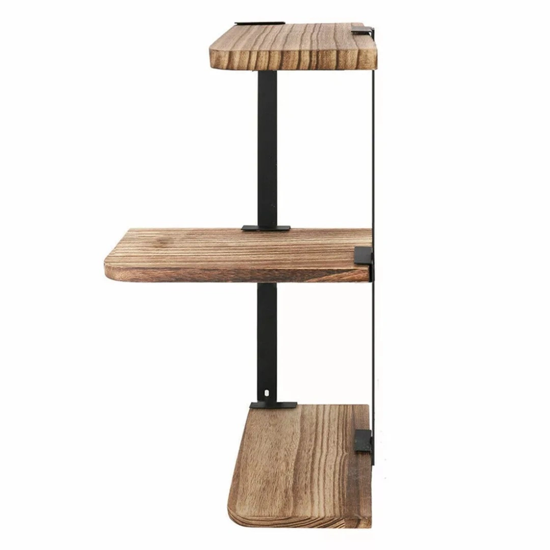 3-Tier Lucca Corner Shelf - Modern Floating Wall Shelves for Storage & Display, Space-Saving Corner Unit