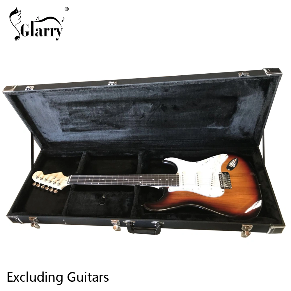 ST High Grade Electric Guitar Square Hard Case Microgroove Flat Black view 15